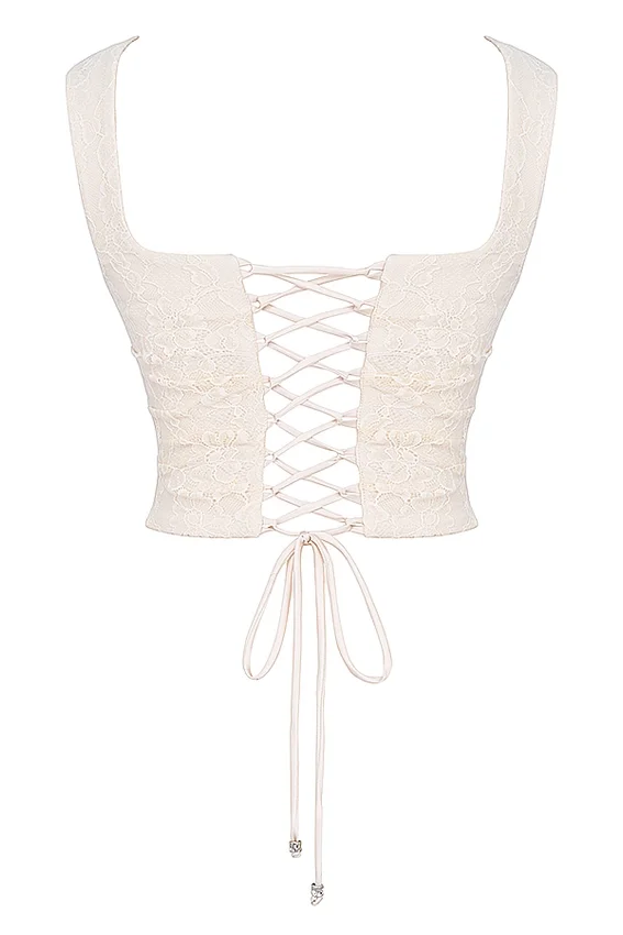 Gorset Una Vintage w kolorze kremowym Gorset Una Vintage w kolorze kremowym