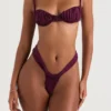 Góra bikini Cassis Prune z marszczeniami Góra bikini Cassis Prune z marszczeniami