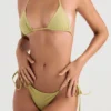 Fioletowy dół Bikini „Santorini” wiązany z boku