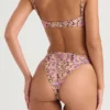 Dół bikini Mykonos Olive Floral z wysokim stanem