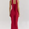 Spódnica maxi Cassidy w kolorze holly red z marszczonym obszyciem dołu Spódnica maxi Cassidy w kolorze holly red z marszczonym obszyciem dołu