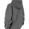 Halo Ciemnoszara bawełniana Bluza z Kapturem oversize z polarową podszewką Halo Ciemnoszara bawełniana Bluza z Kapturem oversize z polarową podszewką