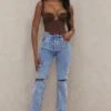 Jeansy Tate Blue Vintage Fit Antique Wash Jeansy Tate Blue Vintage Fit Antique Wash