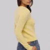 Kardigan Poppie Lemon z wełny i kaszmiru z kwiatowym haftem Kardigan Poppie Lemon z wełny i kaszmiru z kwiatowym haftem