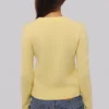 Kardigan Poppie Lemon z wełny i kaszmiru z kwiatowym haftem Kardigan Poppie Lemon z wełny i kaszmiru z kwiatowym haftem