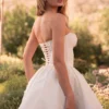 Kristiana – mini sukienka z bawełny w kolorze kości słoniowej z gorsetem bez ramiączek Kristiana – mini sukienka z bawełny w kolorze kości słoniowej z gorsetem bez ramiączek