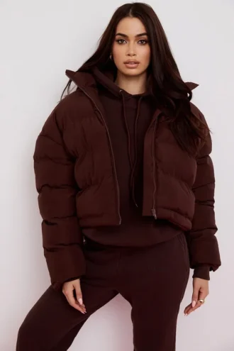 Kurtka puchowa Hero Chocolate Oversized C Shape