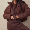 Kurtka puchowa Hero Chocolate Oversized C Shape