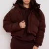 Kurtka puchowa Hero Chocolate Oversized C Shape
