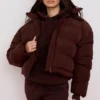 Kurtka puchowa Hero Chocolate Oversized C Shape