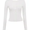 Letni kardigan z dzianiny Riva White Letni kardigan z dzianiny Riva White