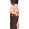 Mariamma Ciemnobrązowa satynowa sukienka maxi w kwiatowy wzór Mariamma Ciemnobrązowa satynowa sukienka maxi w kwiatowy wzór