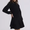 Mini spódniczka Rosina z czarnej wełny i kaszmiru