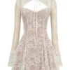 Mini sukienka Alice Vintage z kremowej koronki Mini sukienka Alice Vintage z kremowej koronki