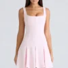Mini sukienka Amelie Ballerina z elastycznej krepy w kolorze różowym Mini sukienka Amelie Ballerina z elastycznej krepy w kolorze różowym