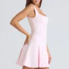 Mini sukienka Amelie Ballerina z elastycznej krepy w kolorze różowym Mini sukienka Amelie Ballerina z elastycznej krepy w kolorze różowym