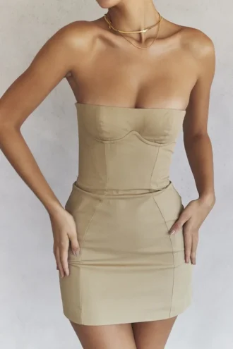 Mini sukienka bez ramiączek Elissa Stone