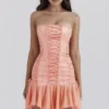 Mini sukienka bez ramiączek Sirena Sorbet Satin Mini sukienka bez ramiączek Sirena Sorbet Satin