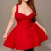 Mini sukienka Bunny Holly Red z krepy Mini sukienka Bunny Holly Red z krepy
