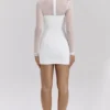 Mini sukienka Holly White z głębokim dekoltem Mini sukienka Holly White z głębokim dekoltem