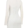 Mini sukienka Holly White z głębokim dekoltem Mini sukienka Holly White z głębokim dekoltem