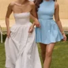 Mini sukienka Ingrid w kolorze toskańskiego błękitu