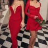 Spódnica maxi Nayara Red Rose