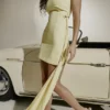 Mini sukienka Marla Lemon Halter Mini sukienka Marla Lemon Halter