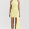Mini sukienka Marla Lemon Halter Mini sukienka Marla Lemon Halter