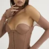 Mini sukienka Mayara Mocha z usztywnionym gorsetem Mini sukienka Mayara Mocha z usztywnionym gorsetem