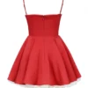 Mini sukienka Minimoiselle Holly z czerwonego satynowego tiulu