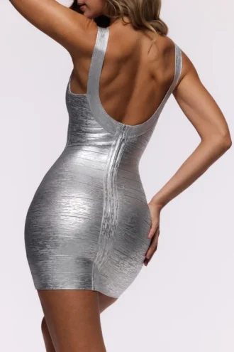 Mini sukienka OG Silver Bandage – edycja limitowana Mini sukienka OG Silver Bandage – edycja limitowana