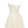 Mini sukienka Serenita Vintage w kremowe kwiaty