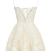 Mini sukienka Serenita Vintage w kremowe kwiaty