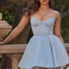 Mini sukienka z tiulu w kolorze niebieskim Cinderella marki Minimoiselle Mini sukienka z tiulu w kolorze niebieskim Cinderella marki Minimoiselle