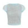 Mistress Rocks Seafoam Knit Open Back Ruffle Top – Wyprzedaż Mistress Rocks Seafoam Knit Open Back Ruffle Top – Wyprzedaż