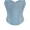 Nastassia Cool Blue Embellished Satin Gorsety Nastassia Cool Blue Embellished Satin Gorsety