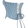 Nastassia Cool Blue Embellished Satin Gorsety Nastassia Cool Blue Embellished Satin Gorsety