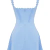 Niebieska sukienka mini Tilly z plisami Niebieska sukienka mini Tilly z plisami