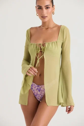 Płaszcz plażowy „Provence Olive”