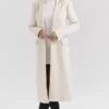Remi Ivory – długi płaszcz z jednym rzędem guzików Remi Ivory – długi płaszcz z jednym rzędem guzików