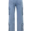 Ria Blue Washed Utility Jeansy