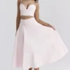 Rita Ballerina Różowa spódnica midi o kroju litery A