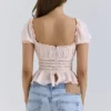Różowa bluzka z falbaną Cara Peplum Top Różowa bluzka z falbaną Cara Peplum Top