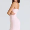 Różowa mini sukienka Ella Ballerina z marszczoną elastyczną siateczką Różowa mini sukienka Ella Ballerina z marszczoną elastyczną siateczką