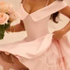 Różowa mini sukienka z odkrytymi ramionami Elida Ballerina
