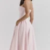 Różowa sukienka midi z gorsetem z twillu Samaria Ballerina Różowa sukienka midi z gorsetem z twillu Samaria Ballerina