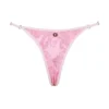 Różowe dół bikini typu stringi w paisley Cote DAzur