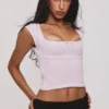 Różowy gorset z rękawkami typu cap sleeve Różowy gorset z rękawkami typu cap sleeve