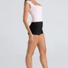 Różowy gorset z rękawkami typu cap sleeve Różowy gorset z rękawkami typu cap sleeve